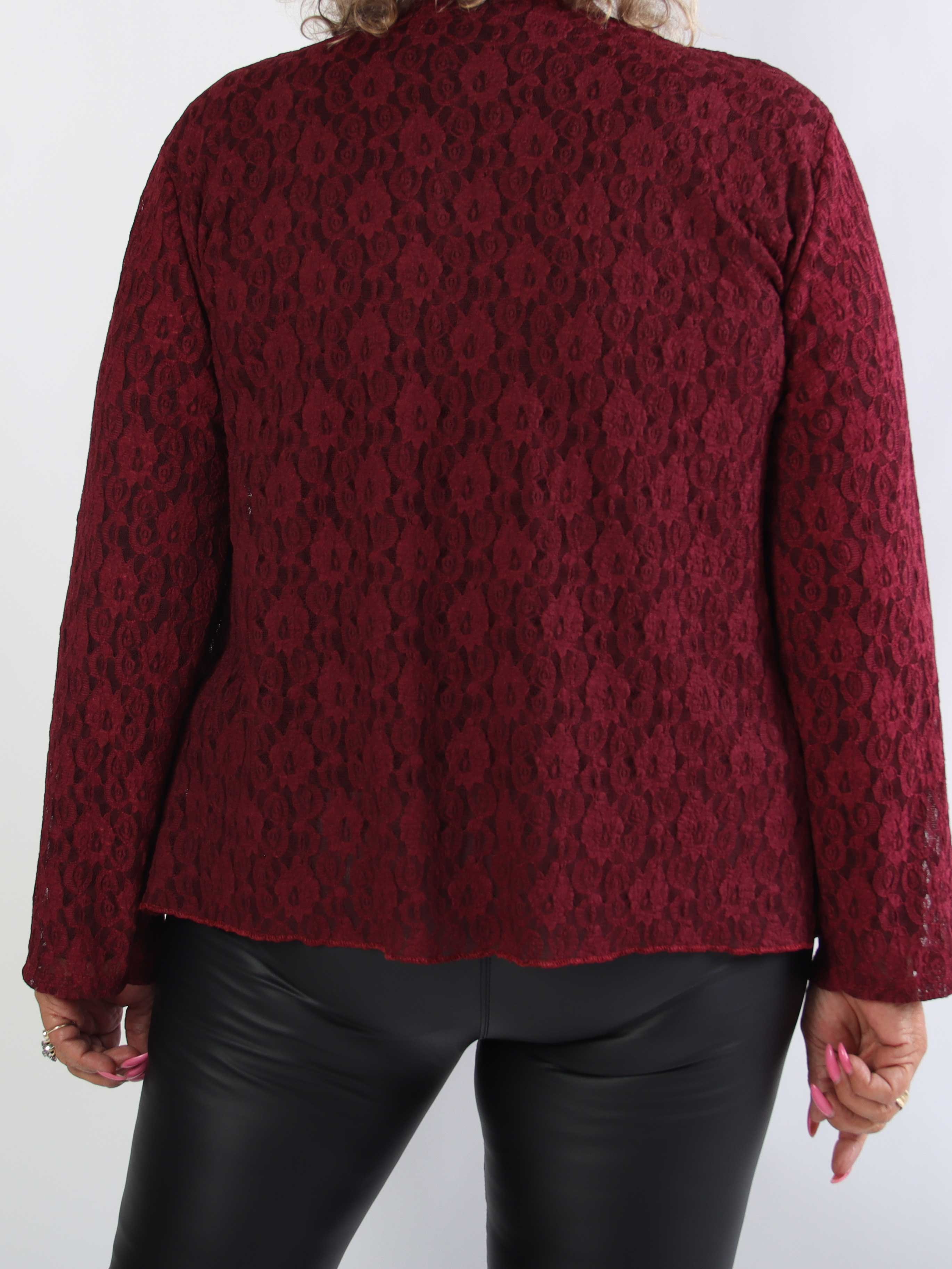 Yuri - Semitransparent plus size blondecardigan i en blød viskoseblanding